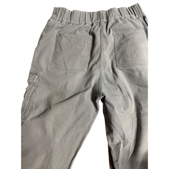 Oak + Fort Green High Waisted Multi Pocket Cargo Pants Cropped Joggers S Medium - Picture 5 of 12